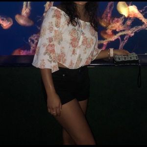 Off the shoulder crop top